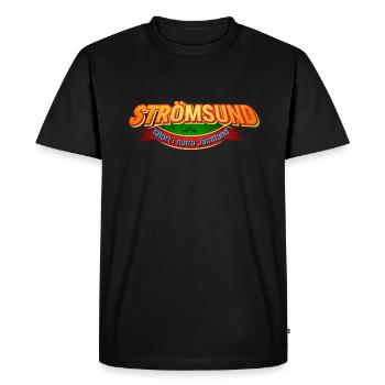 Strömsund - T-shirt Premium bio Homme - noir - Devant - Nico (187cm)