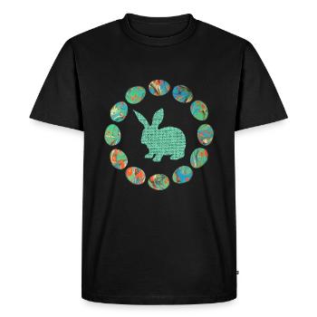 hase im eierkranz e 4 - T-shirt Premium bio Homme - noir - Devant - Nico (187cm)