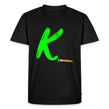 brush green k - Men's Premium Organic T-Shirt - black - Front - Nico (187cm)