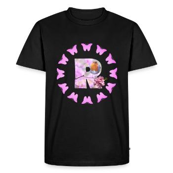 fruit blossom r - Men's Premium Organic T-Shirt - black - Front - Nico (187cm)