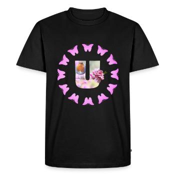 fruit blossom u - Men's Premium Organic T-Shirt - black - Front - Nico (187cm)