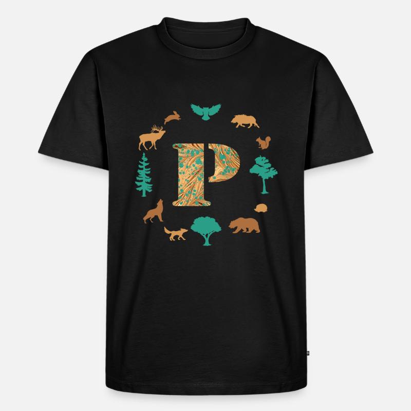wald e 95 p - Männer Premium Bio T-Shirt - Schwarz