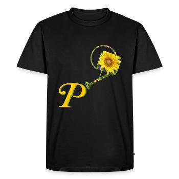 pouring can p - Men's Premium Organic T-Shirt - black - Front - Nico (187cm)