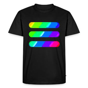 Lines | Wavy lines | | symbols Pattern - Men's Premium Organic T-Shirt - black - Front - Nico (187cm)
