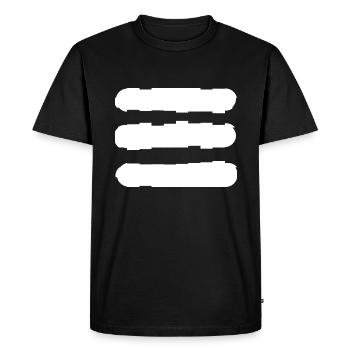 Lines | Wavy lines | | symbols Pattern - Men's Premium Organic T-Shirt - black - Front - Nico (187cm)