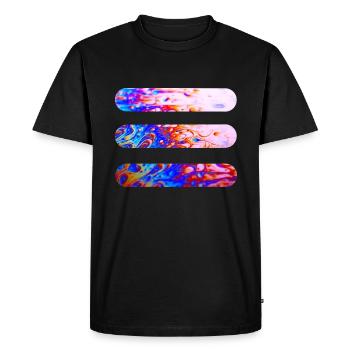 Lines | Wavy lines | | symbols Pattern - Men's Premium Organic T-Shirt - black - Front - Nico (187cm)
