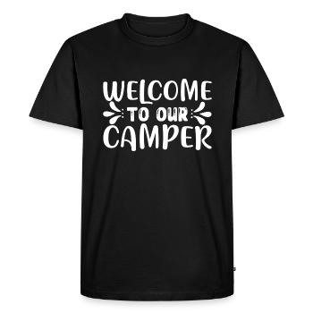 Bienvenue dans notre camping-car - T-shirt Premium bio Homme - noir - Devant - Nico (187cm)