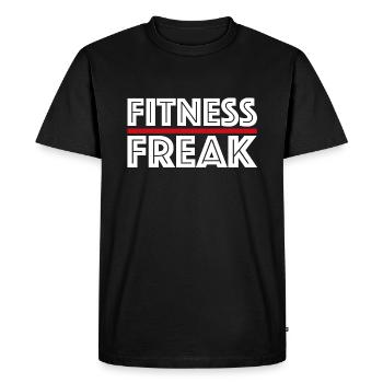 Maniaque du fitness | Salle de sport, Musculation, Santé - T-shirt Premium bio Homme - noir - Devant - Nico (187cm)