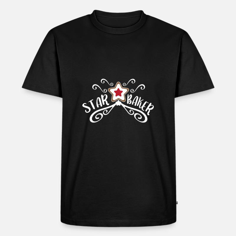 Backen - Star Baker - Männer Premium Bio T-Shirt - Schwarz