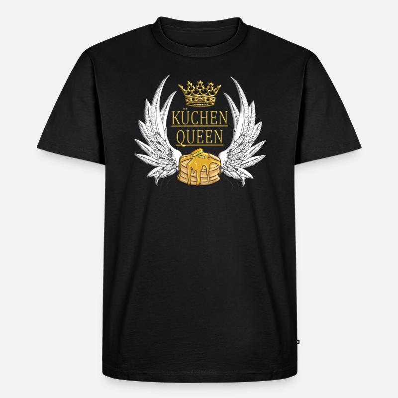 Küchenqueen Backen Design mit Kuchen - Männer Premium Bio T-Shirt - Schwarz