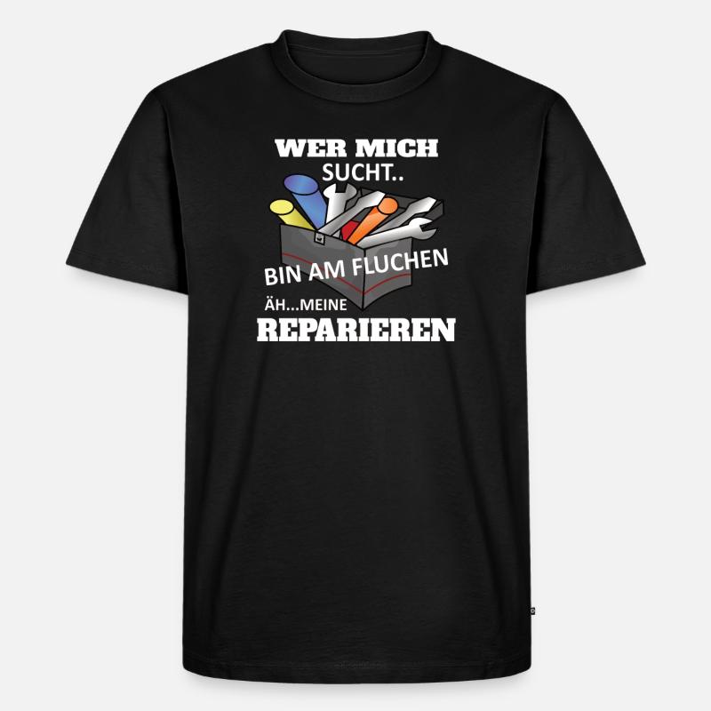 Lustiges Heimwerker Handwerker Design - Männer Premium Bio T-Shirt - Schwarz