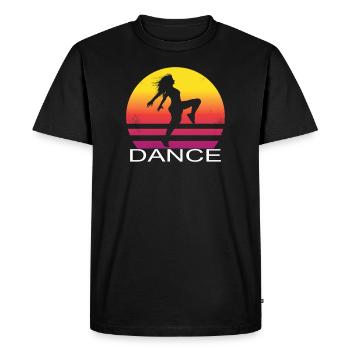 Danse vintage danse danse cadeau - T-shirt Premium bio Homme - noir - Devant - Nico (187cm)