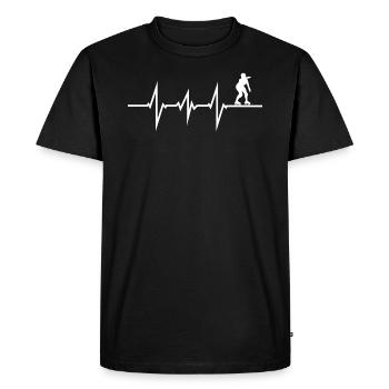 Patins à roulettes conduite dicte design ECG - T-shirt Premium bio Homme - noir - Devant - Nico (187cm)