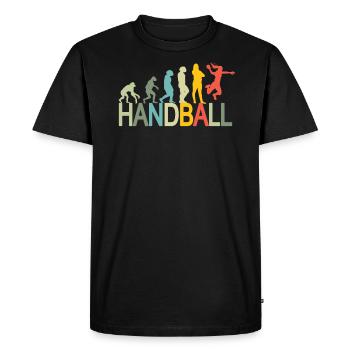 Lstige Handball Design Evolution - T-shirt Premium bio Homme - noir - Devant - Nico (187cm)