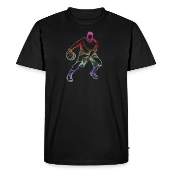 Basket-ball cadeau pour les basketteurs - T-shirt Premium bio Homme - noir - Devant - Nico (187cm)