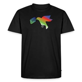 Carrier pigeons picture pigeons design - Men's Premium Organic T-Shirt - black - Front - Nico (187cm)
