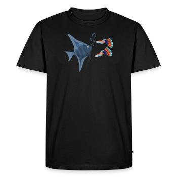 Aquaristique Aquariol Aquariophile Conception Aquarium - T-shirt Premium bio Homme - noir - Devant - Nico (187cm)