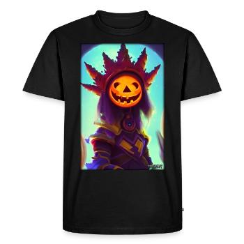 Happy Halloween Pumpkin King Monster - Men's Premium Organic T-Shirt - black - Front - Nico (187cm)