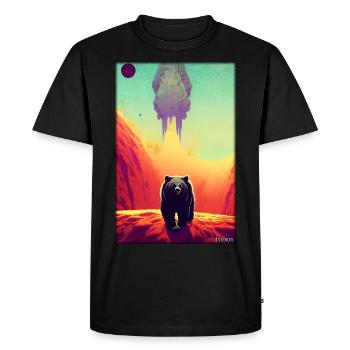 Bear Grizzly Bear Brown Bear Predator Wildlife Forest 3 - Men's Premium Organic T-Shirt - black - Front - Nico (187cm)
