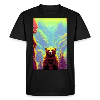 Bear Grizzly Bear Brown Bear Predator Wildlife Forest 7 - Men's Premium Organic T-Shirt - black - Front - Nico (187cm)