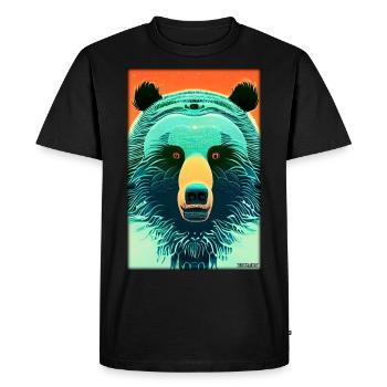 Bear Grizzly Bear Brown Bear Predator Wildlife Forest 6 - Men's Premium Organic T-Shirt - black - Front - Nico (187cm)