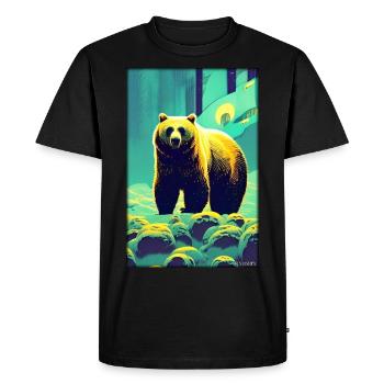 Bear Grizzly Bear Brown Bear Predator Wildlife Forest 9 - Men's Premium Organic T-Shirt - black - Front - Nico (187cm)
