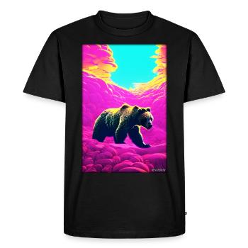 Bear Grizzly Bear Brown Bear Predator Wildlife Forest 10 - Men's Premium Organic T-Shirt - black - Front - Nico (187cm)