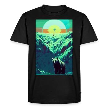 Bear Grizzly Bear Brown Bear Predator Wildlife Forest 8 - Men's Premium Organic T-Shirt - black - Front - Nico (187cm)