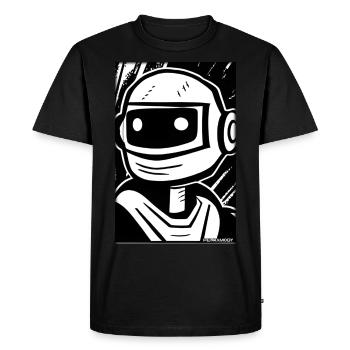 Robot Comic Future Cyborg Machine Technology - T-shirt Premium bio Homme - noir - Devant - Nico (187cm)