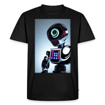 Robot Future Technology Science Android - Men's Premium Organic T-Shirt - black - Front - Nico (187cm)