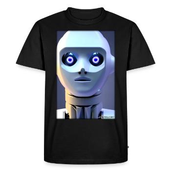 Robot Future Technology Science Android - Men's Premium Organic T-Shirt - black - Front - Nico (187cm)