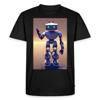 Robot Future Technology Science Android - Men's Premium Organic T-Shirt - black - Front - Nico (187cm)