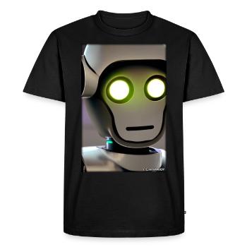 Robot Future Technology Science Android - Men's Premium Organic T-Shirt - black - Front - Nico (187cm)