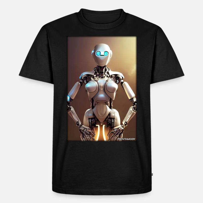 Robot Future Science Sci-Fi Machine - Men's Premium Organic T-Shirt - black