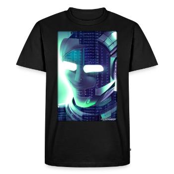 Robot Future Science Machine de science-fiction - T-shirt Premium bio Homme - noir - Devant - Nico (187cm)
