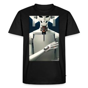 Robot Future Technology Science Android - Men's Premium Organic T-Shirt - black - Front - Nico (187cm)