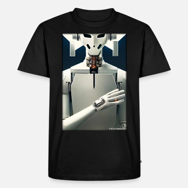 Robot Future Technology Science Android - T-shirt Premium bio Homme - noir