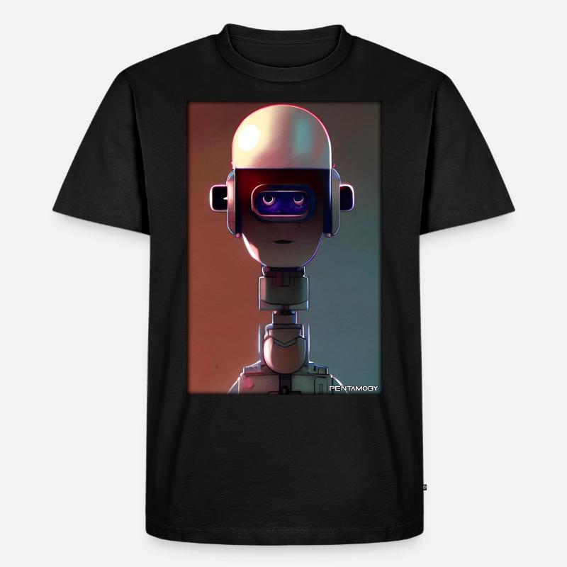 Robot Future Technology Science Android - Men's Premium Organic T-Shirt - black