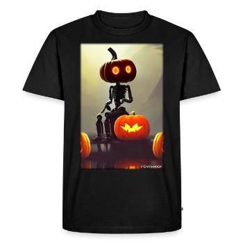 Robots Halloween Future Technology Science - Men's Premium Organic T-Shirt - black - Front - Nico (187cm)