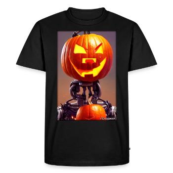 Robots Halloween Future Technology Science - Men's Premium Organic T-Shirt - black - Front - Nico (187cm)