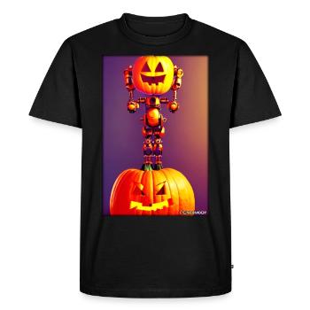 Robots Halloween Future Technology Science - Men's Premium Organic T-Shirt - black - Front - Nico (187cm)