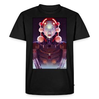 Robots Christmas Future Technology Science - Men's Premium Organic T-Shirt - black - Front - Nico (187cm)