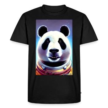 Panda Bear Panda Astronaut Future Sci-Fi Technology - T-shirt Premium bio Homme - noir - Devant - Nico (187cm)
