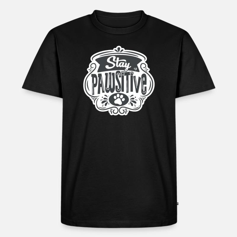 Bleiben Pawsitive - Männer Premium Bio T-Shirt - undefined