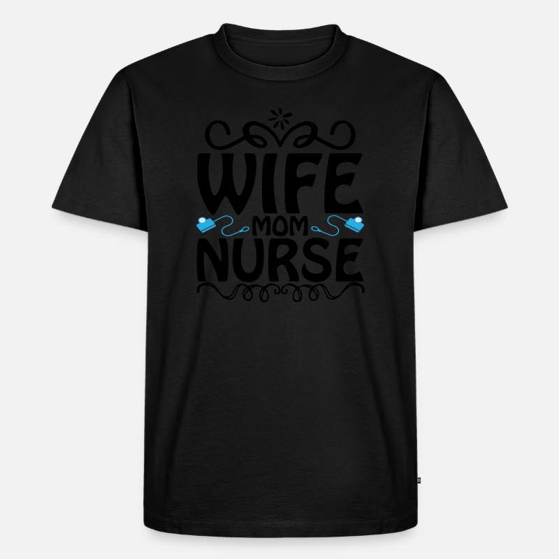 Ehefrau Mutter Krankenschwester - Männer Premium Bio T-Shirt - undefined