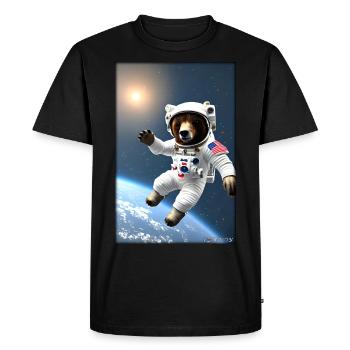 Bear Wildlife Astronaut Future Sci-Fi Technology - T-shirt Premium bio Homme - noir - Devant - Nico (187cm)