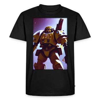 Kampfbot Robot Super Soldier Machine Warrior - Men's Premium Organic T-Shirt - black - Front - Nico (187cm)