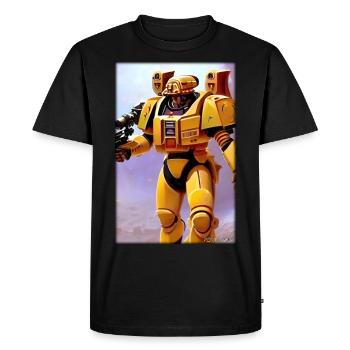 Kampfbot Robot Super Soldier Machine Warrior - Men's Premium Organic T-Shirt - black - Front - Nico (187cm)
