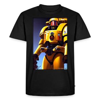 Kampfbot Robot Super Soldier Machine Warrior - Men's Premium Organic T-Shirt - black - Front - Nico (187cm)