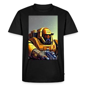 Kampfbot Robot Super Soldier Machine Warrior - Men's Premium Organic T-Shirt - black - Front - Nico (187cm)